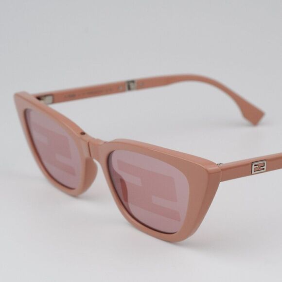 NEW Fendi FE40089I 72U FOLDING Pink Mirror Pattern Women Cat Eye Sunglasses main image 14
